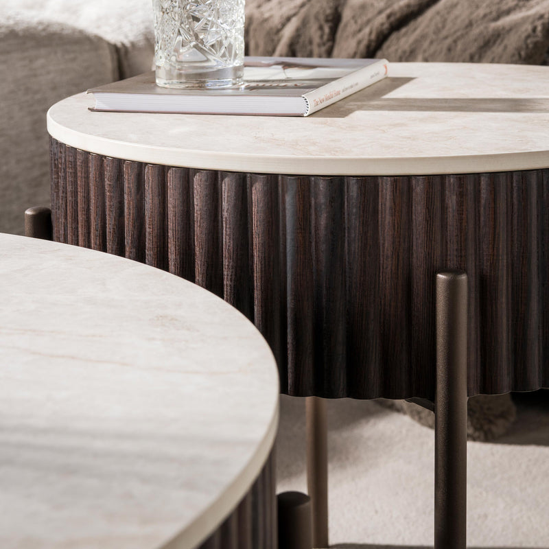 Salontafel Ceramo rond set/2