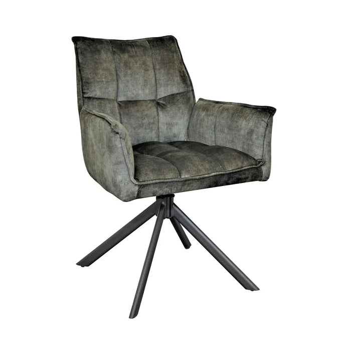 (Prijs per 2) Eetkamerstoel Dani | Velvet Hunter Green