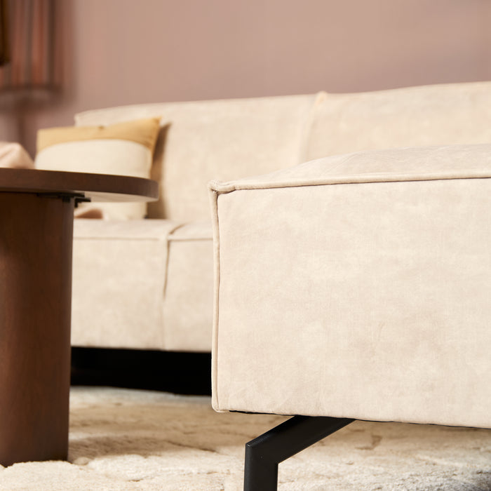 Hoekbank Floris | Rechts | Beige Velvet