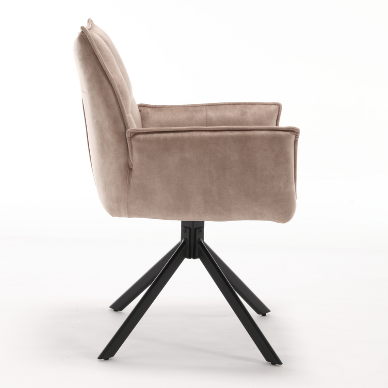 (Prijs per 2) Eetkamerstoel Dani | Velvet Beige