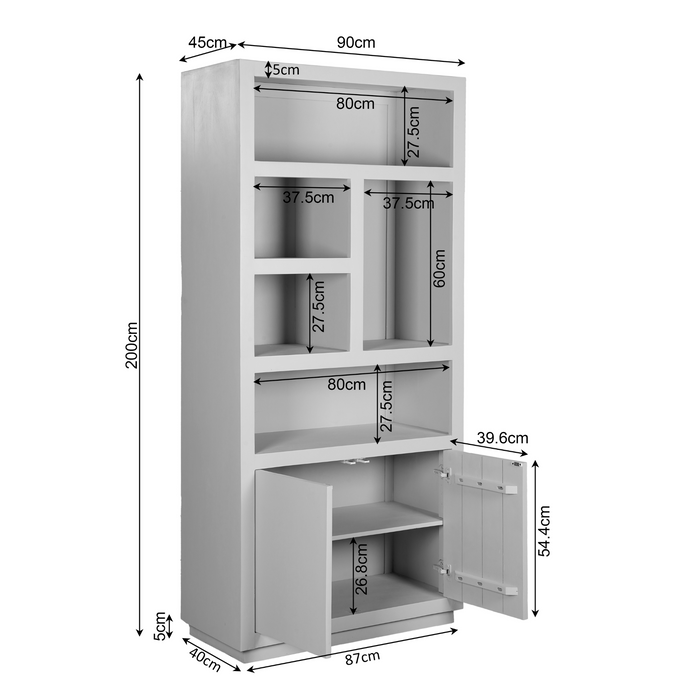 Vakkenkast Brussel Brown | 90 cm