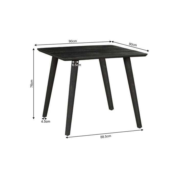 Eettafel Omaha Black | Mangohout | Rechthoek