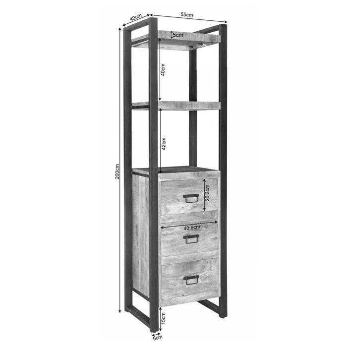 Boekenkast Boaz | 3 lades