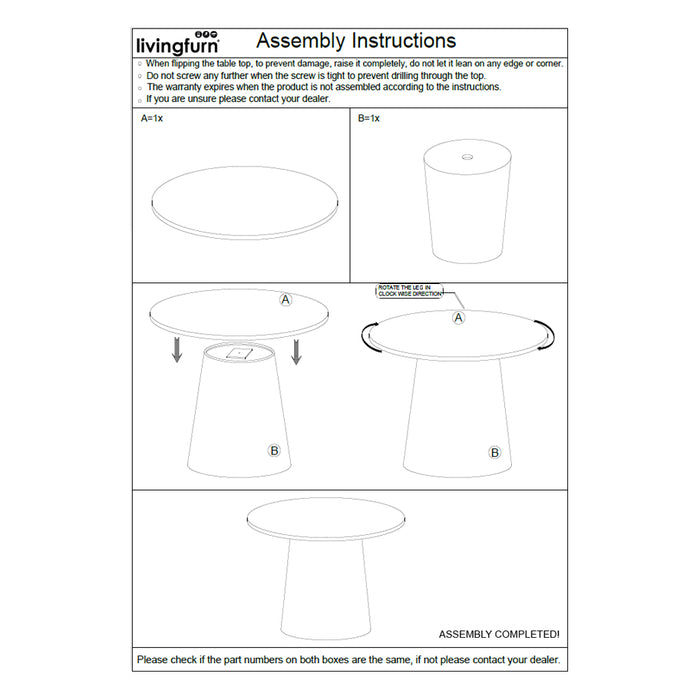 Eettafel Bottecino | Mangohout | Rond | 130cm