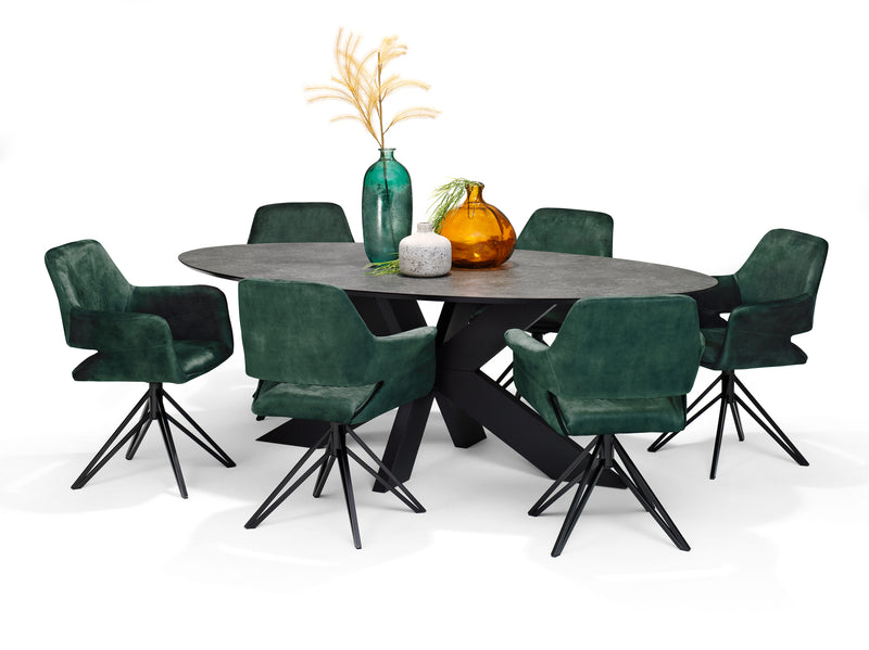 SWITCH Stellar | MDF+HPL | Eetkamertafel 240X120 Ovaal Ceramic