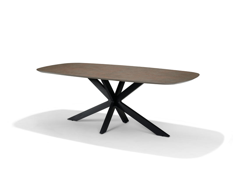 Switch | MDF+HPL | eetkamertafel Deens Ovaal 220X100 HPL1 Ferro Brons+Star