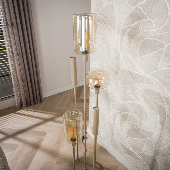 Vloerlamp Serene switch getrapt 2+3L