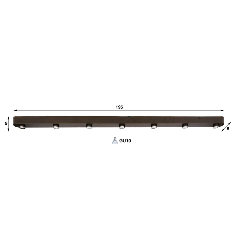 Plafondlamp Bar 7L