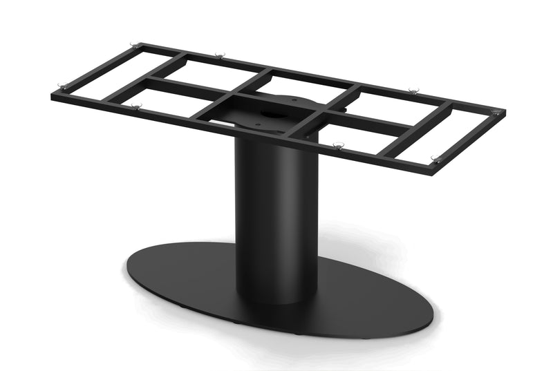 Basic Deens | MDF+HPL | eetkamertafel Ovaal 240X110 HPL1 Ferro Brons+TM03A Ovaal