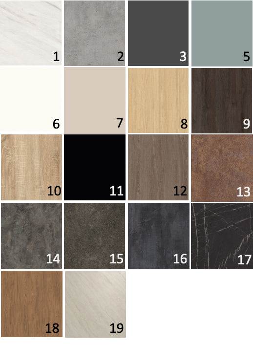 Basic Deens | MDF+HPL | eetkamertafel Ovaal 240X110 HPL1 Ferro Brons+TM03A Ovaal