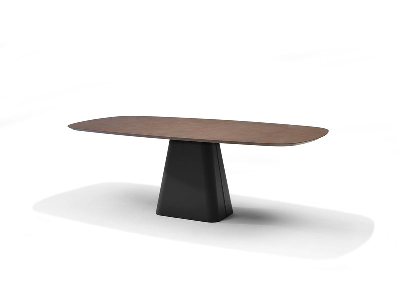 Basic Deens | MDF+HPL | eetkamertafel Ovaal 240X110 HPL1 Ferro Brons+TM05