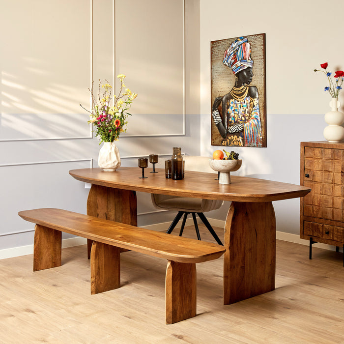Eetkamertafel Tense | Mangohout | Rechthoek | Matrixpoot | 300 cm