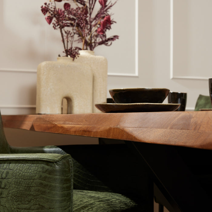 Eettafel Boston | Mangohout | Rechthoek | Matrixpoot