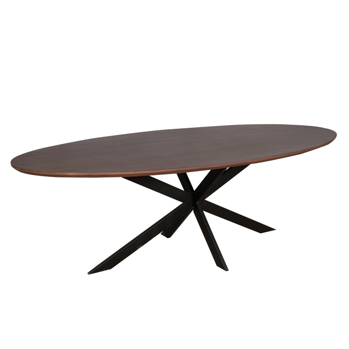 Eettafel Ferris | Eikenhout | Ovaal | Matrixpoot | ["210x100cm","240x110cm"] | Walnoot Eiken