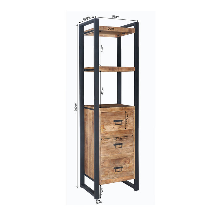 Boekenkast Boaz | 3 lades