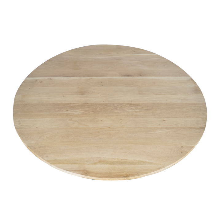 Eettafel Ferris Naturel | Eikenhout | Rond | Matrixpoot | 150cm
