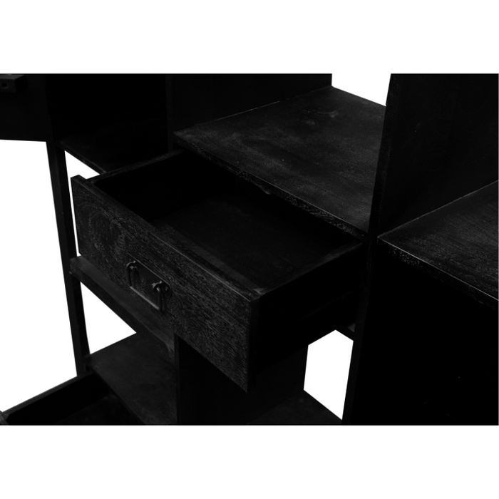 Vakkenkast Boaz Black | 150 x 180 cm