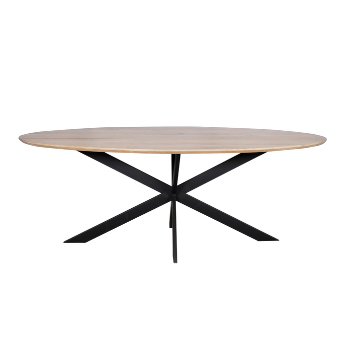 Eettafel Ferris Naturel | Eiken | Ovaal | Matrixpoot | 210cm
