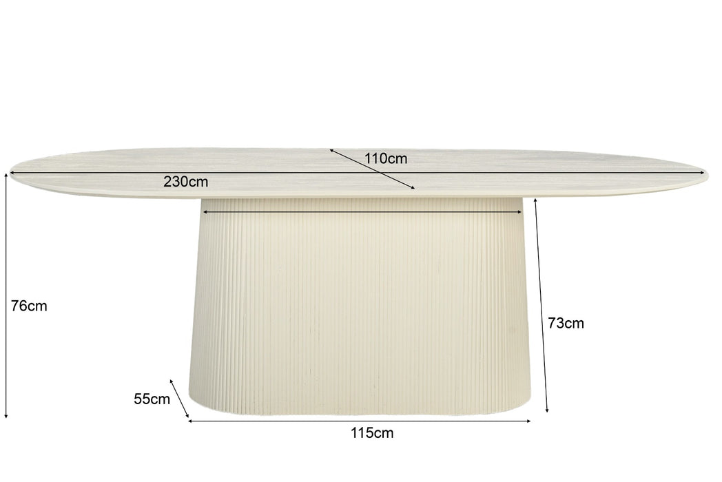 Eettafel Patrice | Mangohout | Ovaal | 230cm