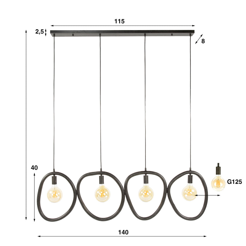Hanglamp Pebble 4L