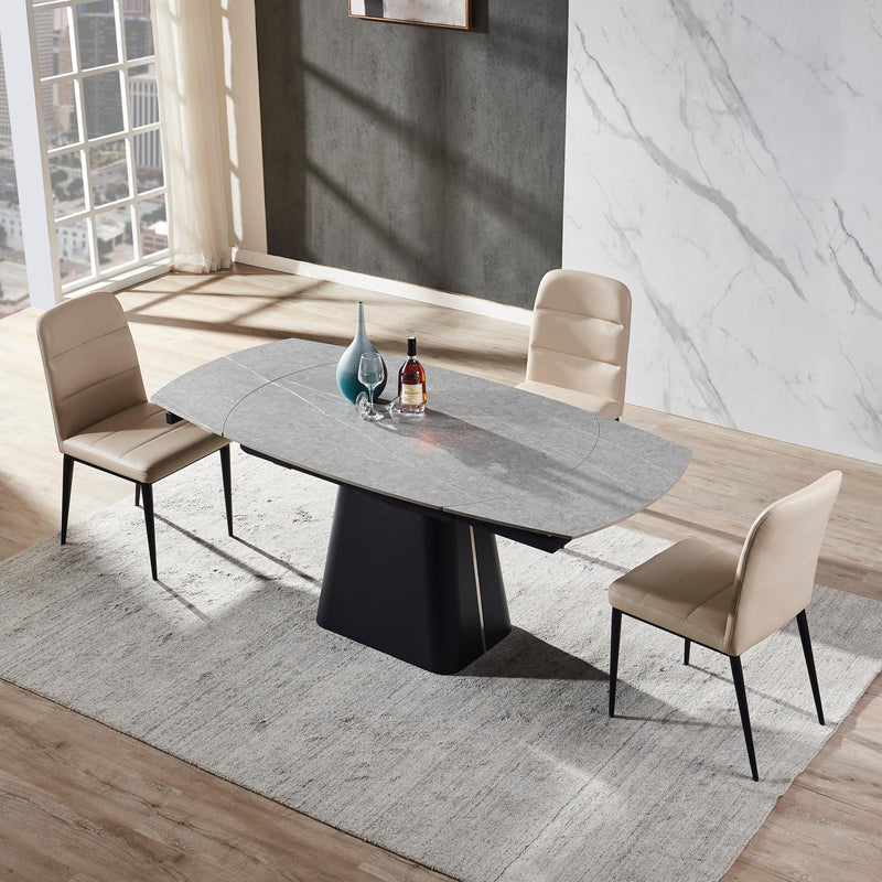 RICK | DECKSTONE - SINTERED STONE | Eetkamertafel Grijs 160 240X90 Uitschuifbaar