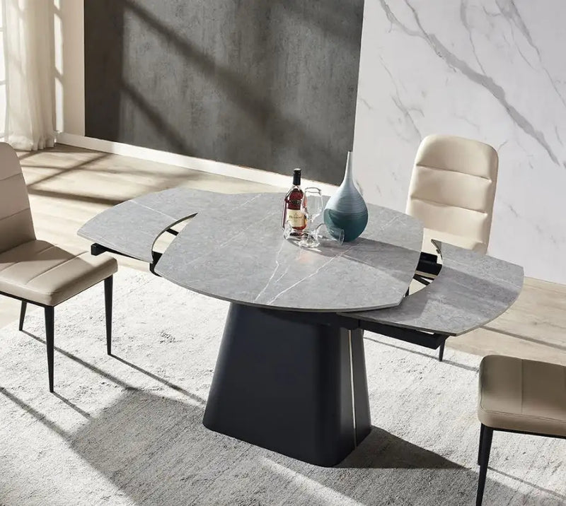 RICK | DECKSTONE - SINTERED STONE | Eetkamertafel Grijs 160 240X90 Uitschuifbaar