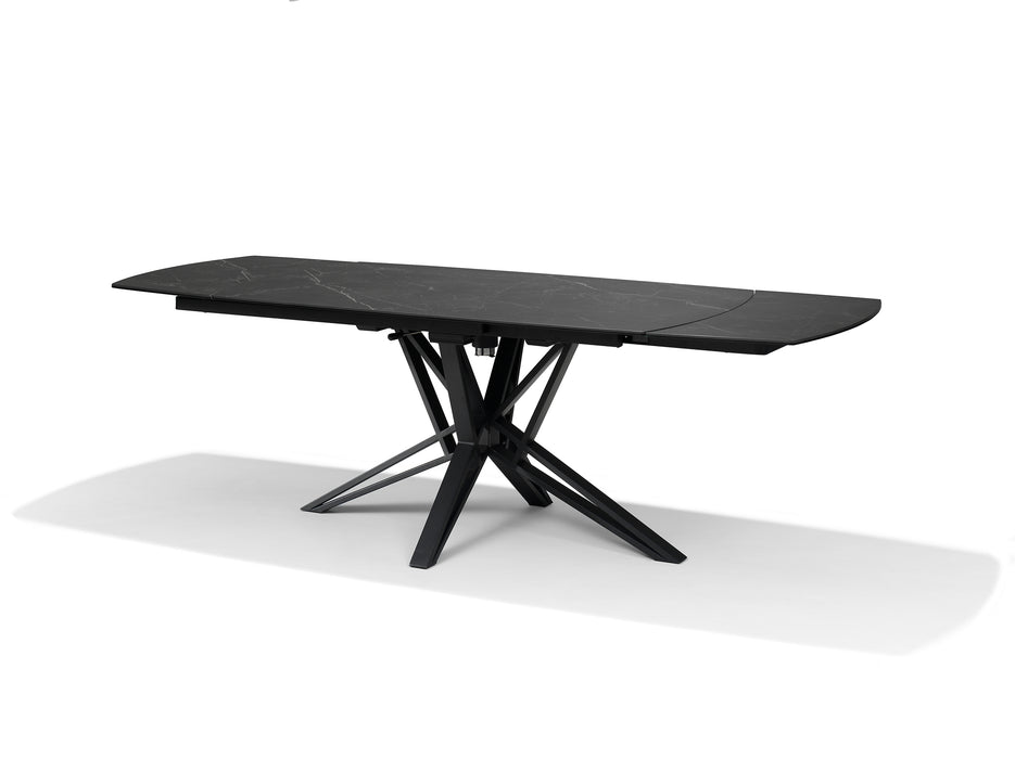 VEGAS Eetkamertafel Glas-Keramiek Taupe 160-240X90 Uitschuifbaar