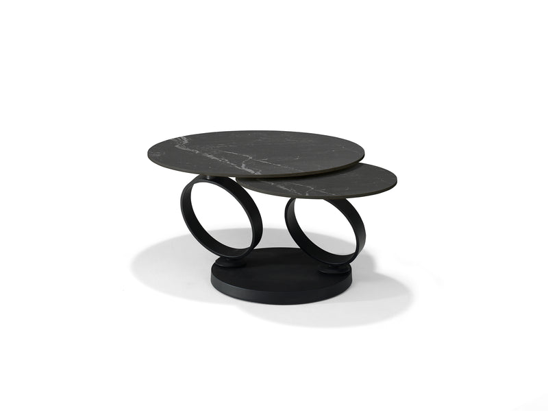 Orion | DECKSTONE - SINTERED STONE | Salontafel B 5706 Zwart 2 Bladen Draaibaar