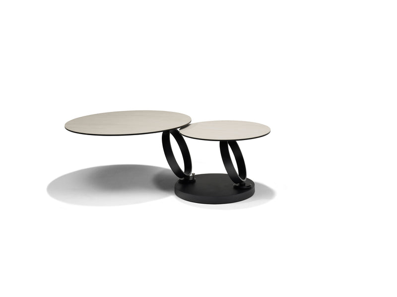 Orion | DECKSTONE - SINTERED STONE | Salontafel B 5706 Travertin Glas Keramiek 2 Bladen Draaibaar