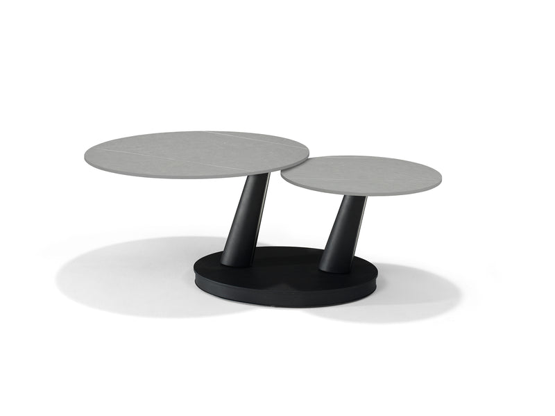 Antares | DECKSTONE - SINTERED STONE | Salontafel B 5712 Grijs 2 Bladen Draaibaar