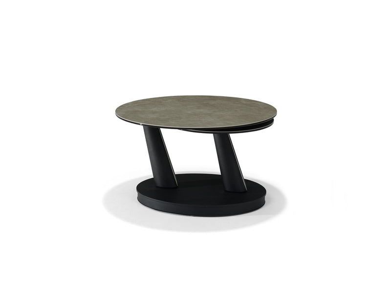 Antares | GLAS+KERAMIEK | Salontafel B 5712 Taupe Glas Keramiek 2 Bladen Draaibaar
