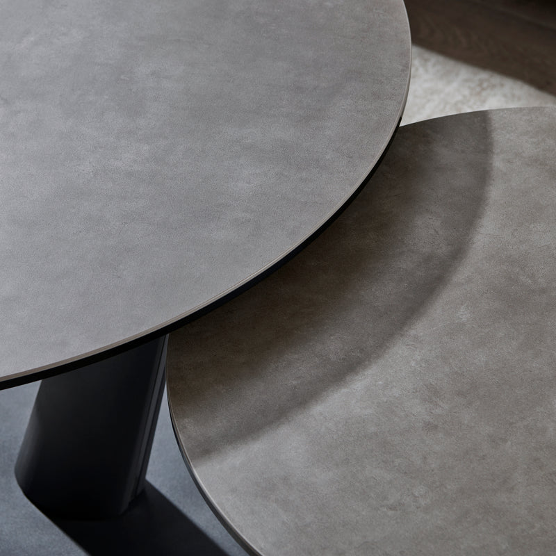 Antares | GLAS+KERAMIEK | Salontafel B 5712 Taupe Glas Keramiek 2 Bladen Draaibaar