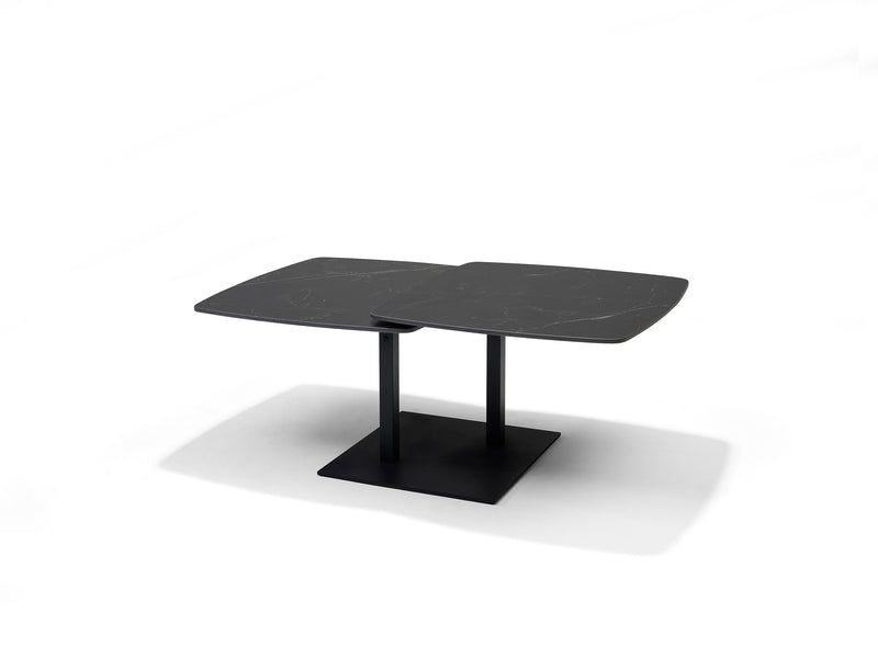 Gemini Salontafel | DECKSTONE - SINTERED STONE | Zwart 2 Bladen Schuifbaar