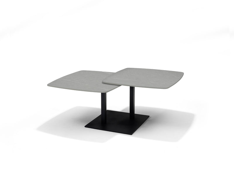 Gemini | DECKSTONE - SINTERED STONE | Salontafel Grijs 2 Bladen Schuifbaar