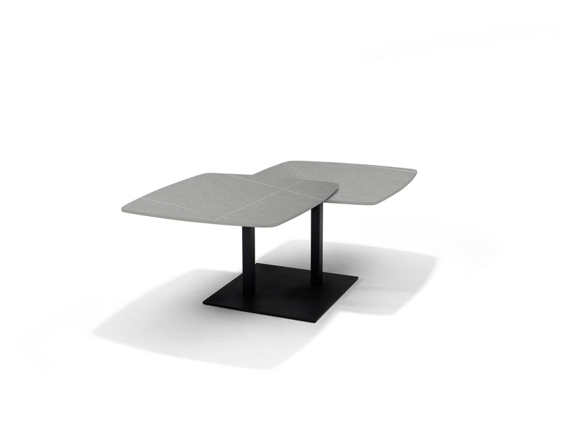 Gemini | DECKSTONE - SINTERED STONE | Salontafel Grijs 2 Bladen Schuifbaar