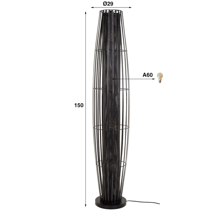 Vloerlamp Cylinder Mesh 4L 150