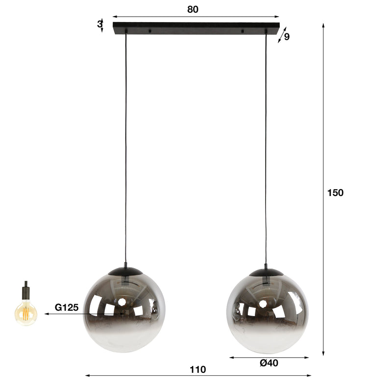 Hanglamp Bubble Shaded XL 2L