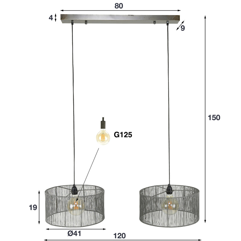 Hanglamp Stringshade 2L