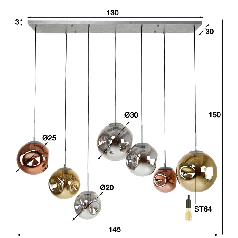 Hanglamp Stellar 4+3L