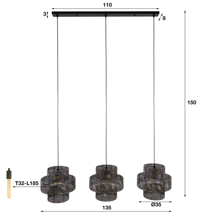Hanglamp Lantern 3L