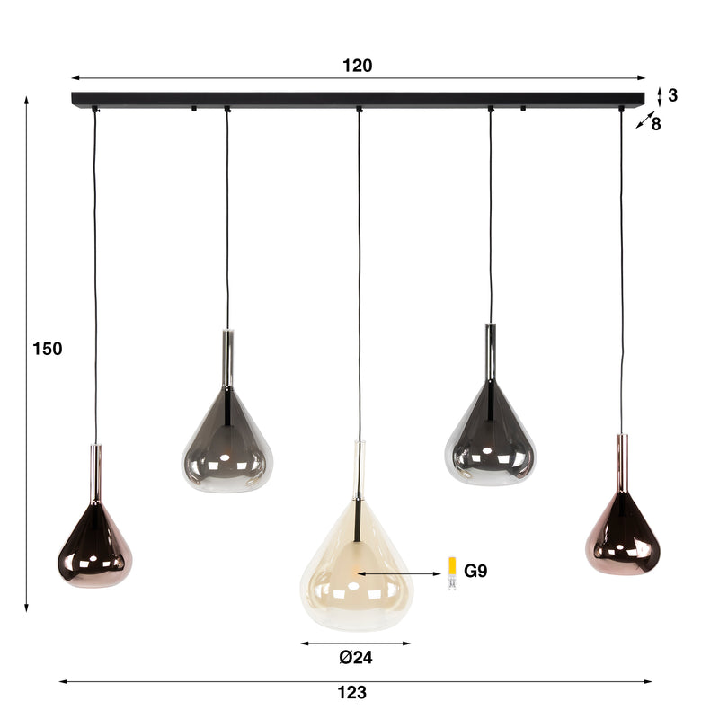 Hanglamp Wings 5L