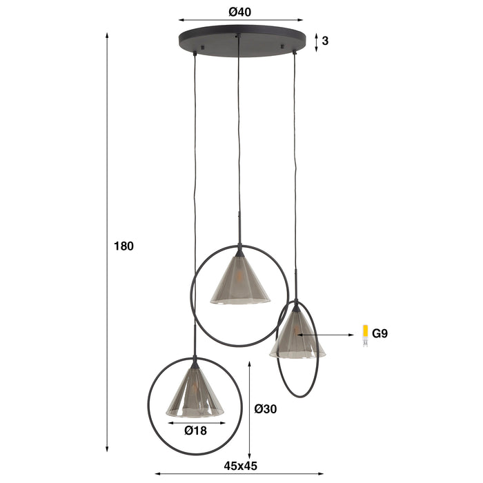 Hanglamp Conic 3L