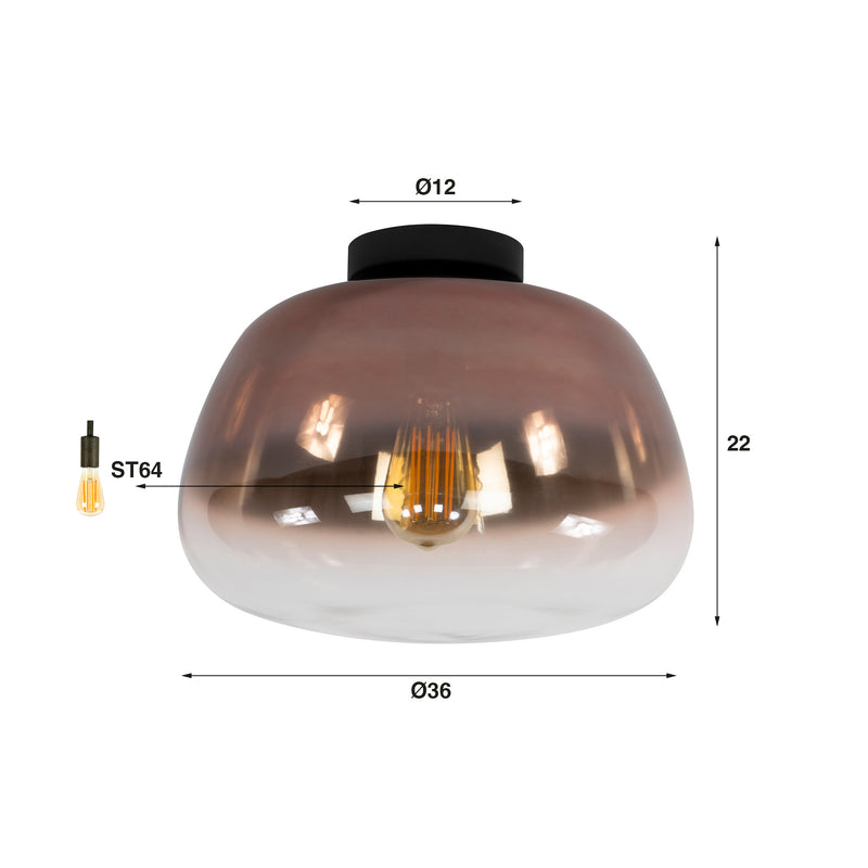 Plafondlamp Pulse Shaded 1L
