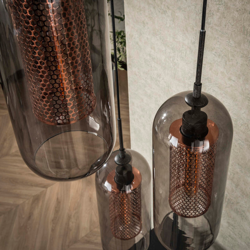 Hanglamp Smoke Mesh 3L