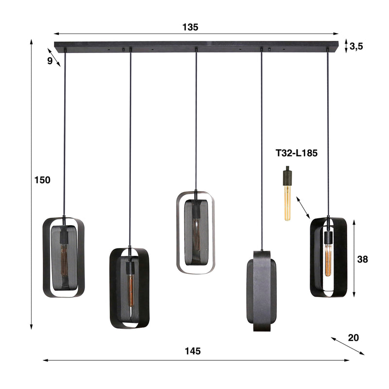 Hanglamp Mesh Rotate 5L