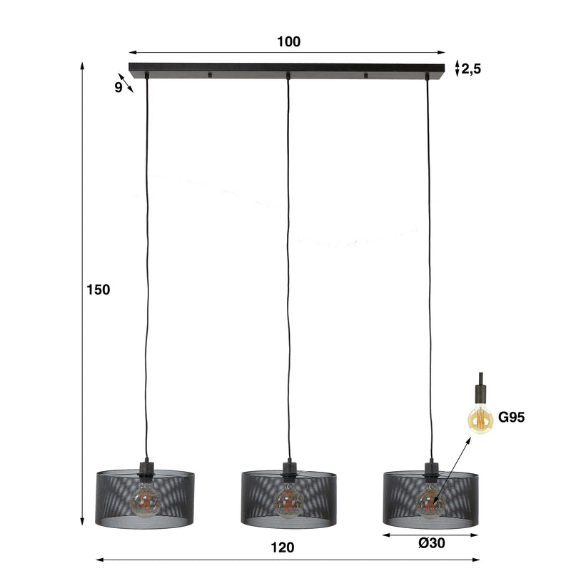 Hanglamp Mesh Round 3L