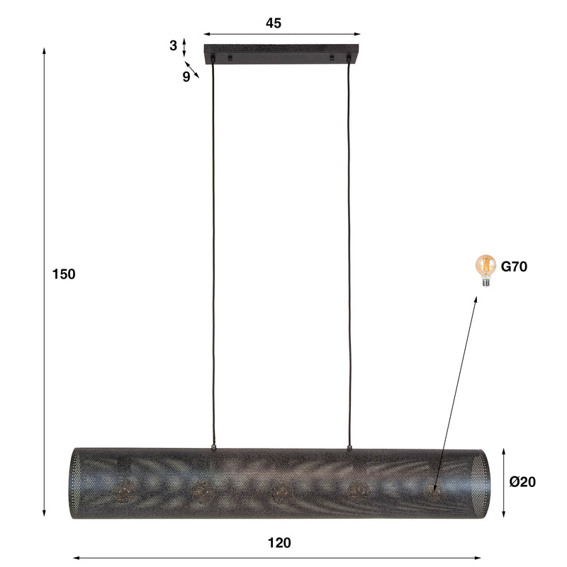 Hanglamp Tubon Mesh 5L