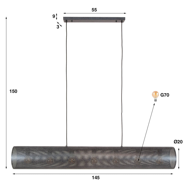 Hanglamp Tubon Mesh 7L