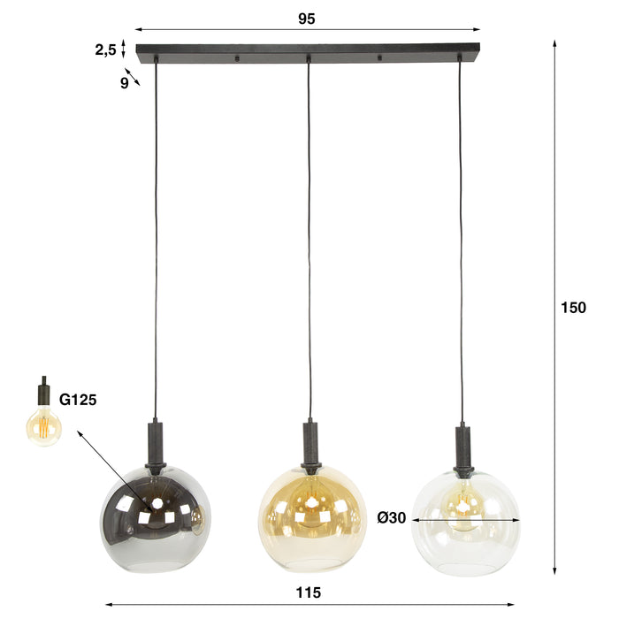 Hanglamp Sfera Tricolore 3L