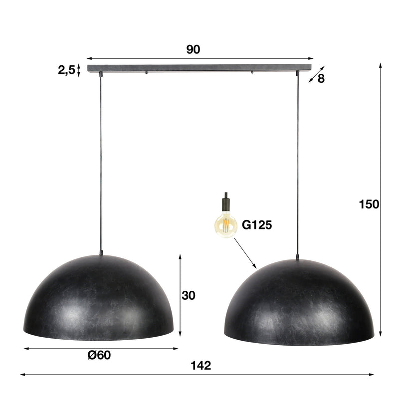 Hanglamp Dome 2L Ø60